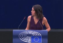Irene Montero irrumpe en la Eurocámara cantando «Happy Birthday, Mr. Genocide» a Donald Trump