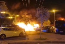 Un incendio en un aparcamiento de Leganés calcinado cinco coches durante la madrugada