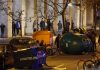 Bilbao amanece con coches calcinados y mobiliario destrozado tras una noche de disturbios: 19 detenidos, siete de ellos menores